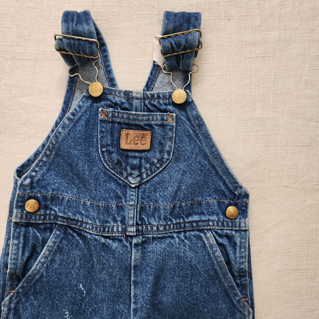 Vintage Lee Leather Patch Overalls 24 months
