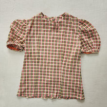 Load image into Gallery viewer, Vintage Pink/Olive Plaid Girly Shirt kids 7/8
