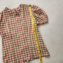 Load image into Gallery viewer, Vintage Pink/Olive Plaid Girly Shirt kids 7/8
