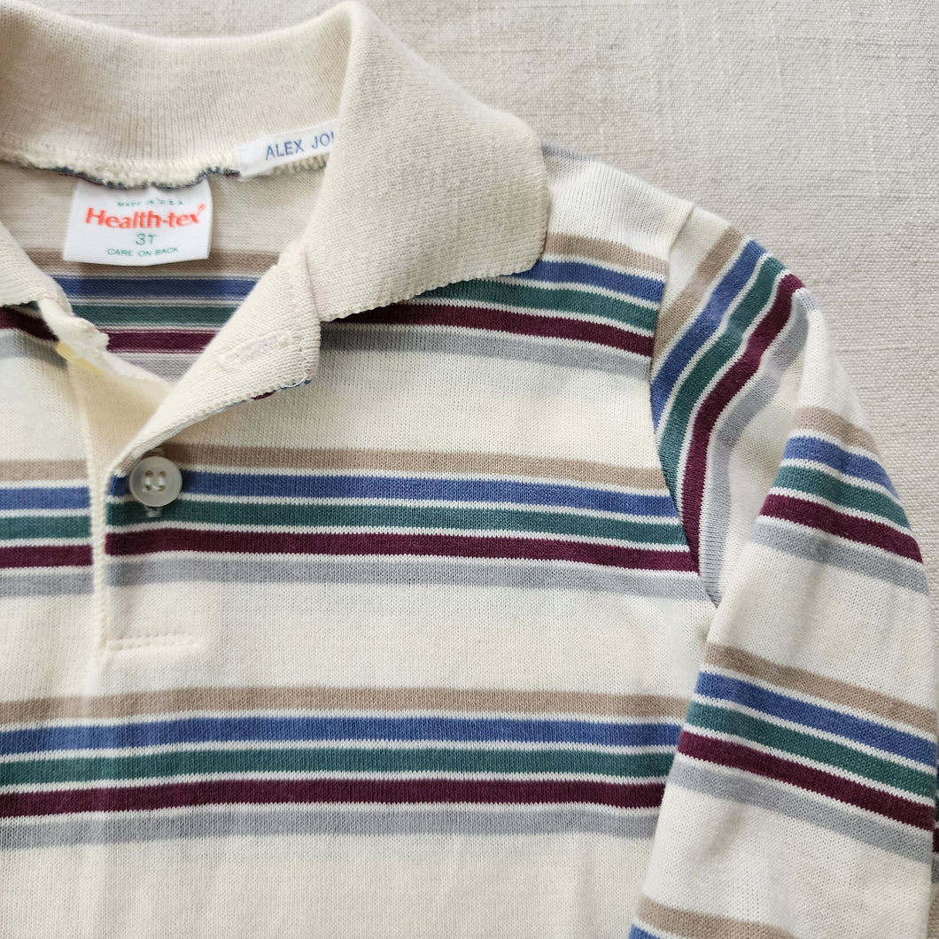 Vintage Healthtex Muted Striped Long Sleeve 2t