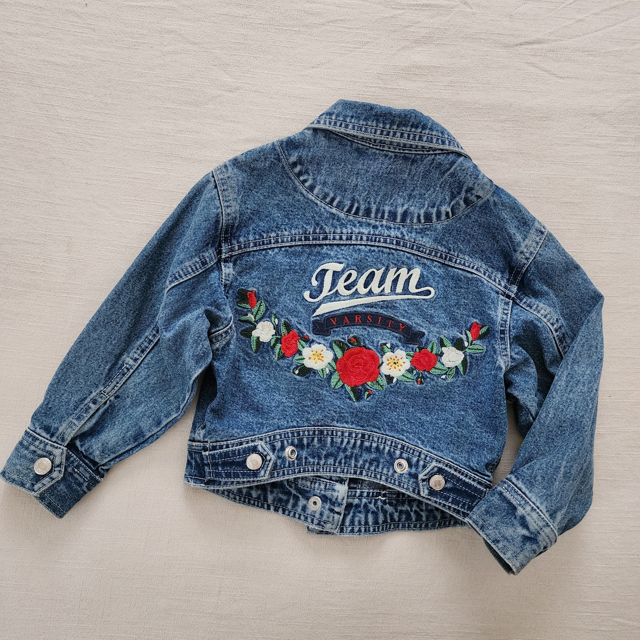 Vintage Gap Floral Embroidered Denim Jacket 4t – Nostalgic Baby 
