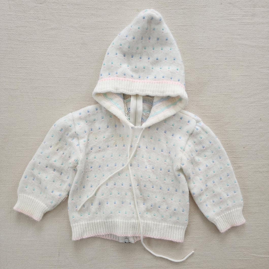 Vintage Hooded Knit Sweater 6-9 months