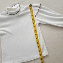 Load image into Gallery viewer, Vintage White Girly Turtleneck Shirt 3t
