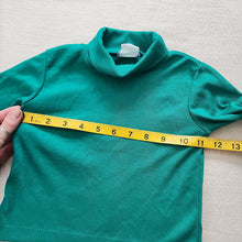 Load image into Gallery viewer, Vintage Solid Green Turtleneck 2t
