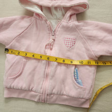 Load image into Gallery viewer, Vintage Pink Heart Hooded Jacket 6-12 months
