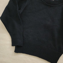 Load image into Gallery viewer, Vintage Black Knit Sweater Shirt 5t
