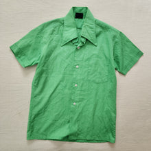 Load image into Gallery viewer, Vintage 70s Green Buttondown Shirt kids 10
