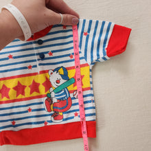 Load image into Gallery viewer, Vintage Baseball Bear Striped Tee 3-6 months
