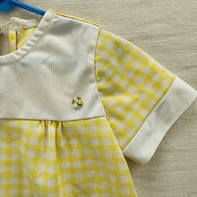 Load image into Gallery viewer, Vintage 60s Yellow Gingham Dress 2t/3t
