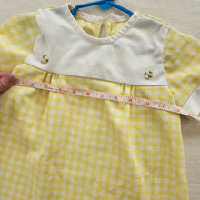 Load image into Gallery viewer, Vintage 60s Yellow Gingham Dress 2t/3t
