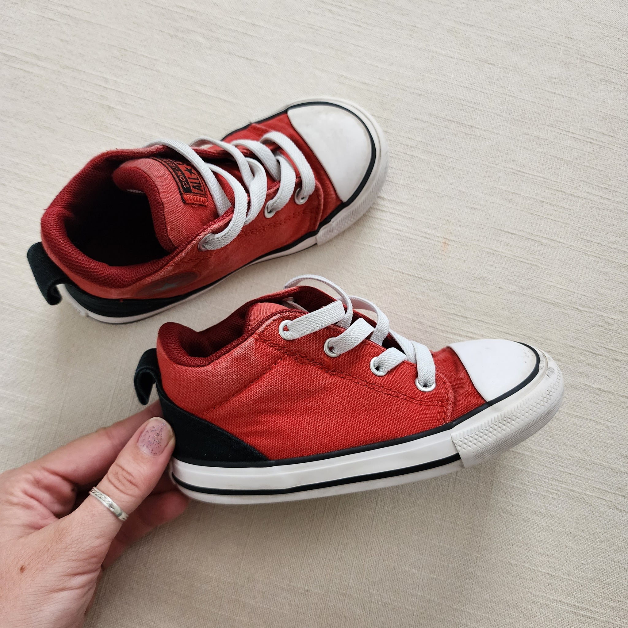 Converse Red Black Shoes toddler 9