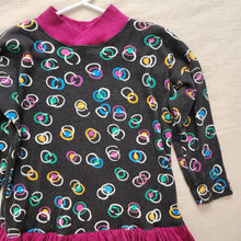 Load image into Gallery viewer, Vintage 80s Pattern Dress kids 8/10
