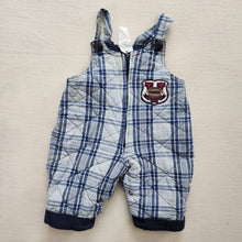 Load image into Gallery viewer, Vintage Football Plaid Quilted Overalls 0-3 months
