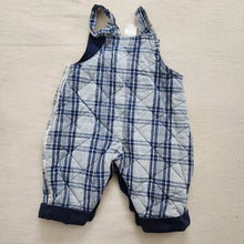Load image into Gallery viewer, Vintage Football Plaid Quilted Overalls 0-3 months
