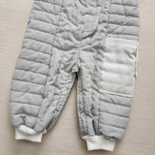 Load image into Gallery viewer, Vintage Grey Quilted Romper 12 months
