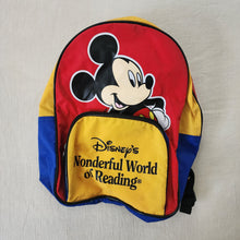 Load image into Gallery viewer, Vintage Disney Mickey Reading Backpack
