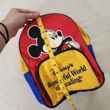 Load image into Gallery viewer, Vintage Disney Mickey Reading Backpack
