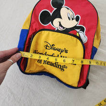 Load image into Gallery viewer, Vintage Disney Mickey Reading Backpack
