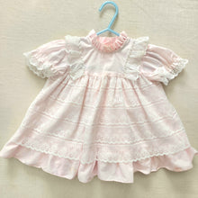 Load image into Gallery viewer, Vintage Lace Frilly Pink Dress 18 months
