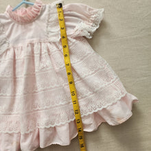 Load image into Gallery viewer, Vintage Lace Frilly Pink Dress 18 months
