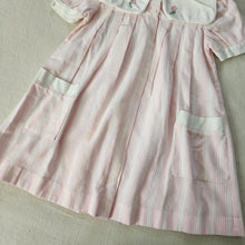 Load image into Gallery viewer, Vintage Pink Striped Pocket Dress 4t
