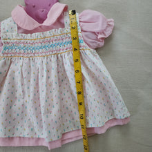 Load image into Gallery viewer, Vintage Floral Smocked Pinafore/Dress Set 6-9 months
