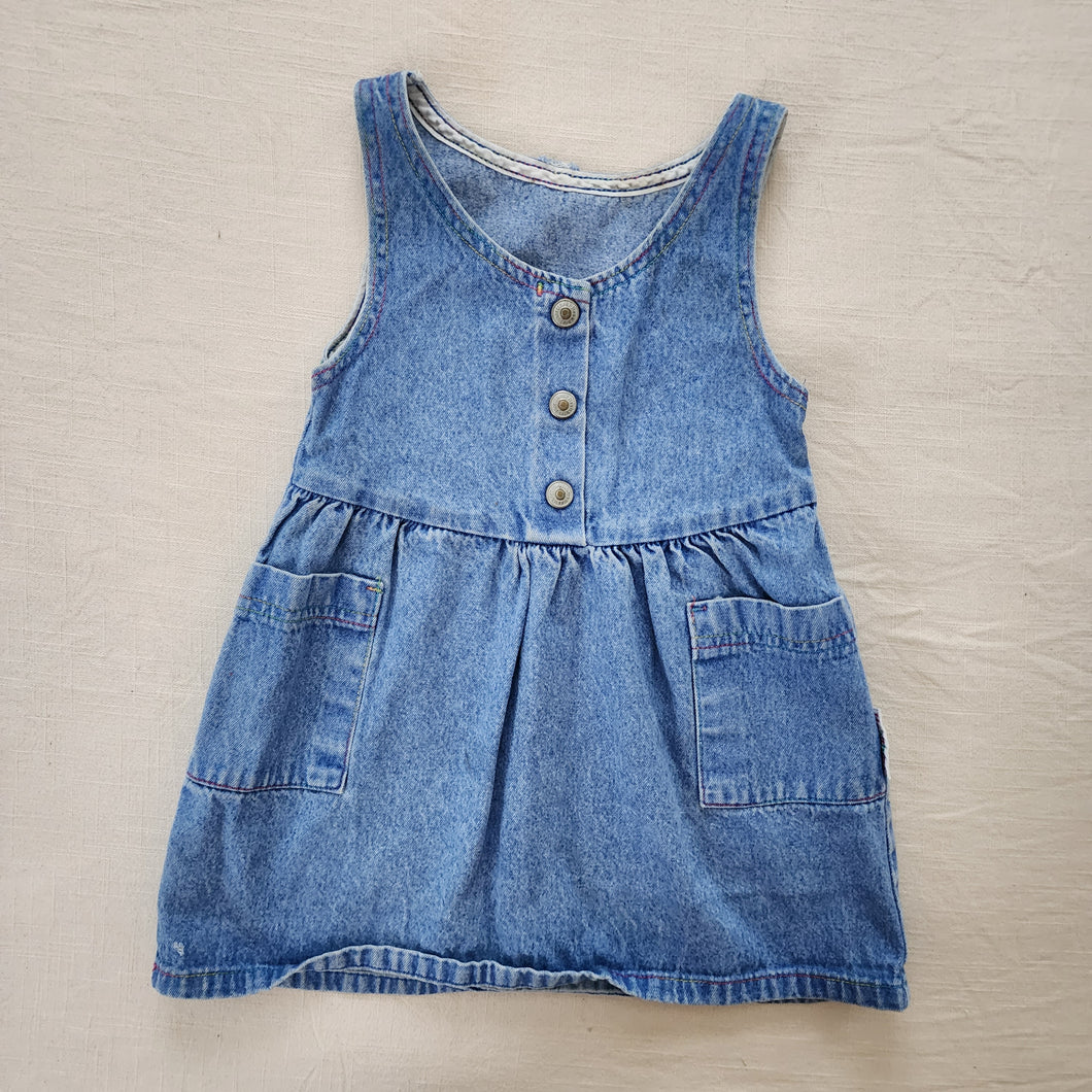 Vintage Healthtex Blue Denim Dress 3t