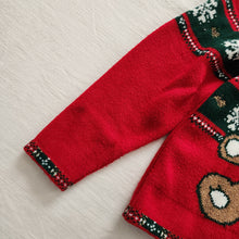 Load image into Gallery viewer, Vintage Christmas Bear Knit Sweater kids 8/10
