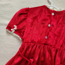 Load image into Gallery viewer, Vintage Velour Lace Dress 3t/4t
