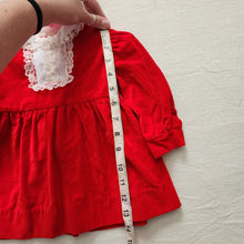 Load image into Gallery viewer, Vintage Red Long Sleeve Dress 9-12 months

