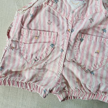 Load image into Gallery viewer, Vintage Striped Floral Shortalls 18-24 months
