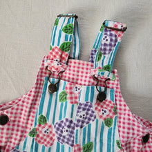 Load image into Gallery viewer, Vintage Floral Striped Shortalls 3t

