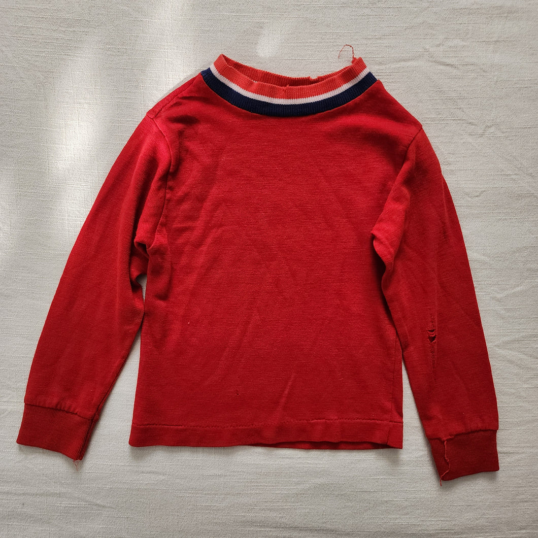 Vintage 60s/70s Red Long Sleeve 3t *flaw