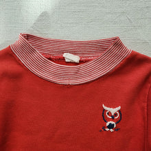 Load image into Gallery viewer, Vintage 60s Owl Red Long Sleeve 3t
