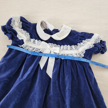 Load image into Gallery viewer, Vintage Sapphire Velvet Dress 3t
