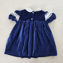 Load image into Gallery viewer, Vintage Sapphire Velvet Dress 3t
