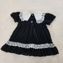 Load image into Gallery viewer, Vintage Black Velvet Dress 2t
