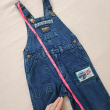 Load image into Gallery viewer, Vintage 80s Oshkosh Denim + Plaid Overalls 4t
