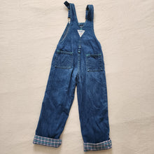 Load image into Gallery viewer, Vintage 80s Oshkosh Denim + Plaid Overalls 4t
