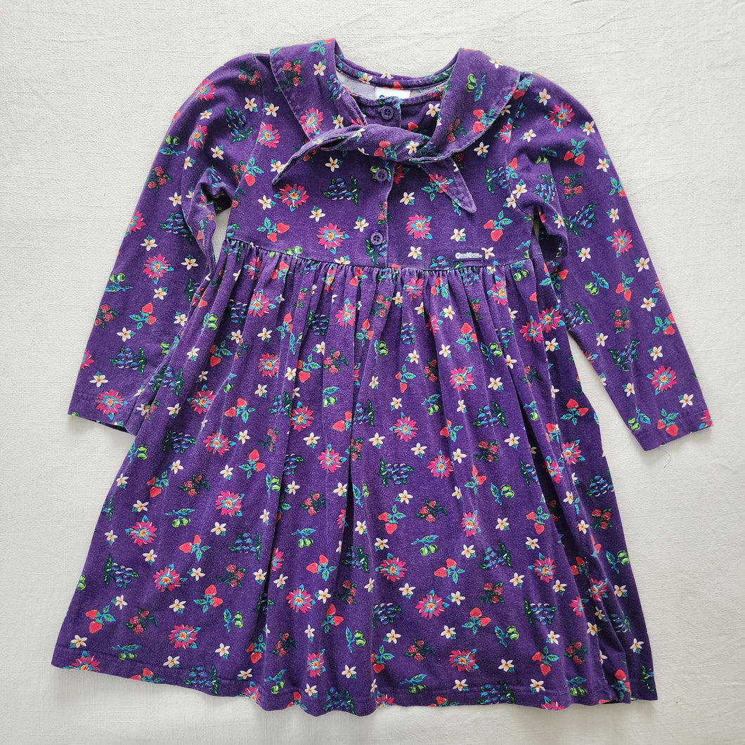 Vintage Oshkosh Purple Fruit Floral Dress kids 6