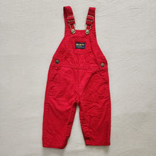 Load image into Gallery viewer, Vintage Oshkosh Red Overalls 12 months
