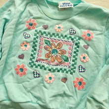 Load image into Gallery viewer, Vintage Floral Blue Sweater/Shirt 3t
