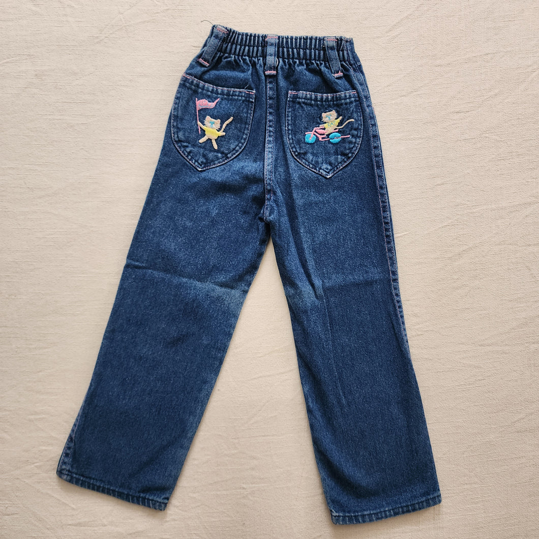 Vintage 70s Cat Pocket Jeans 4t