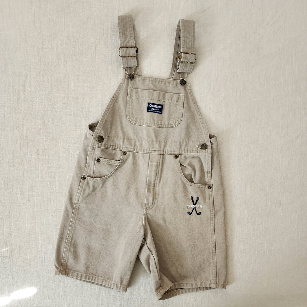 Vintage Oshkosh Tan Hockey Shortalls kids 7