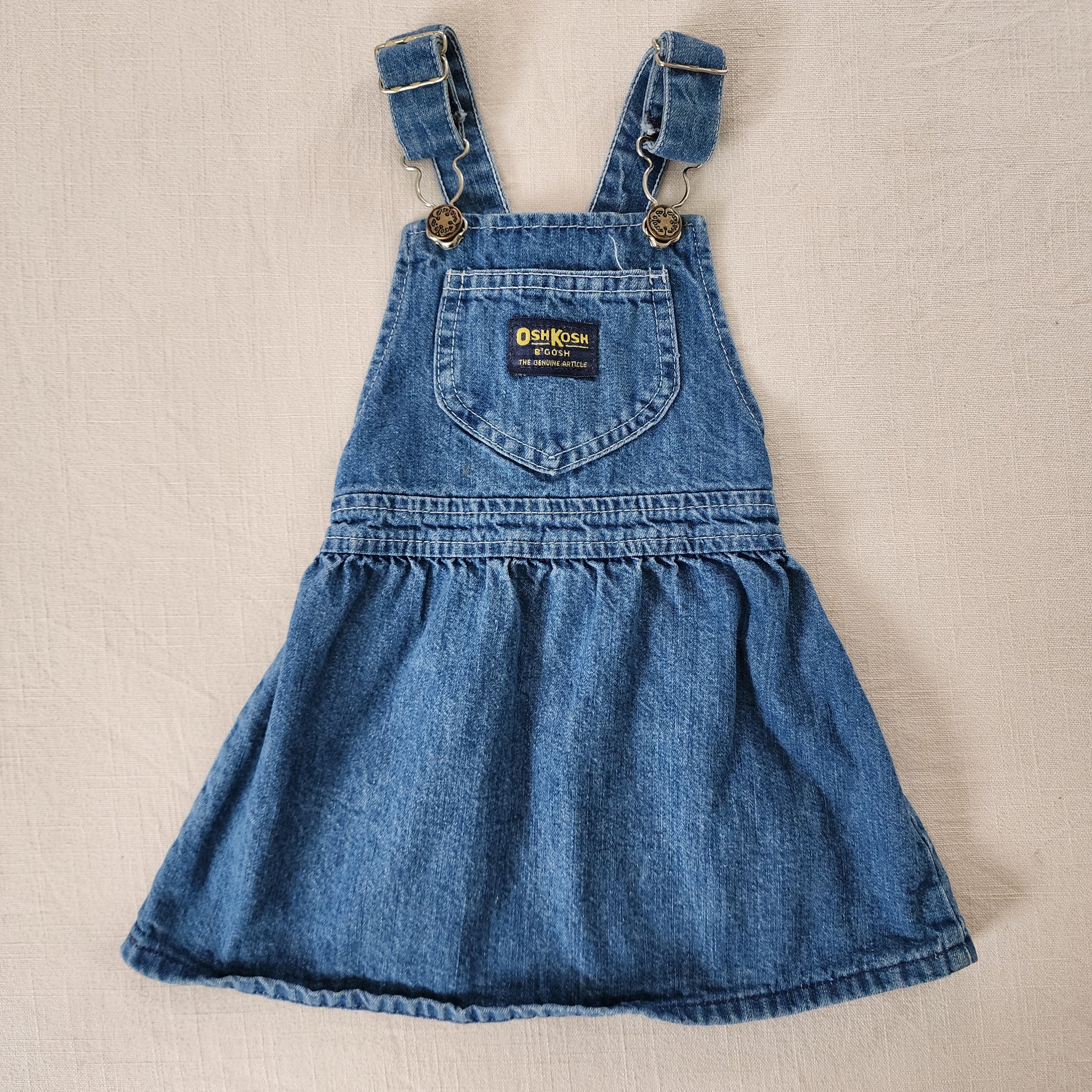 Vintage OshKosh Denim retailer Vestbak Skirtall Jumper Dress Overalls