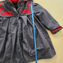 Load image into Gallery viewer, Vintage Navy/Red Hooded Coat 4t
