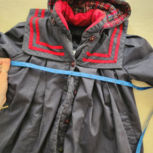 Load image into Gallery viewer, Vintage Navy/Red Hooded Coat 4t
