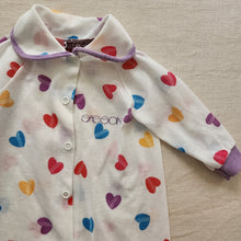 Load image into Gallery viewer, Vintage Heart Footed PJs 3-6 months
