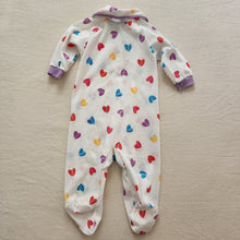 Load image into Gallery viewer, Vintage Heart Footed PJs 3-6 months
