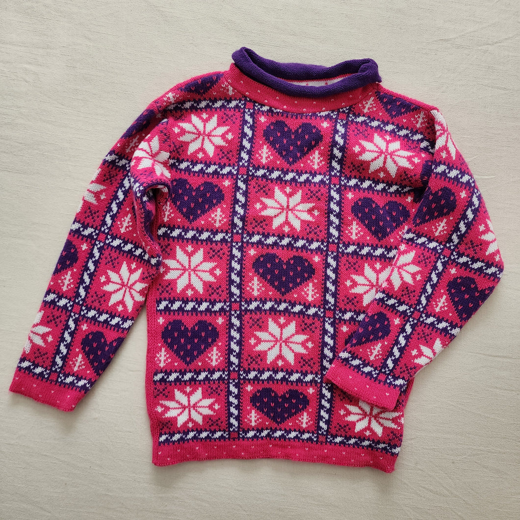 Vintage Bright Knit Girly Sweater kids 12